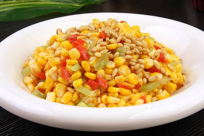 Sauteed Sweet Corns with Pine Nuts (松仁玉米)